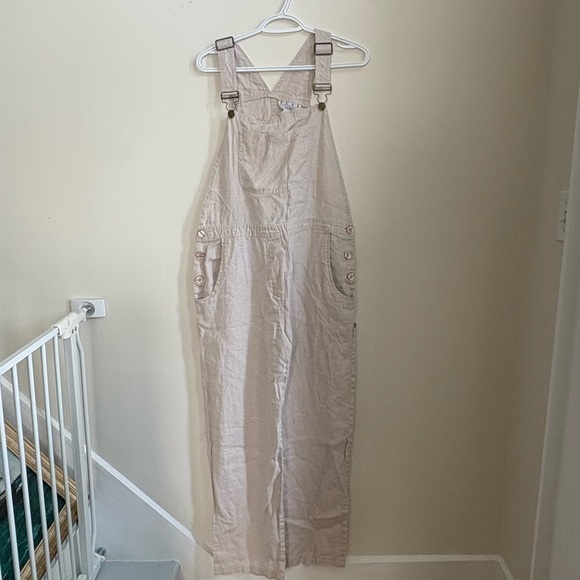 Vintage Pants - Vintage Real Comfort 100% Linen Overalls - Size Medium
